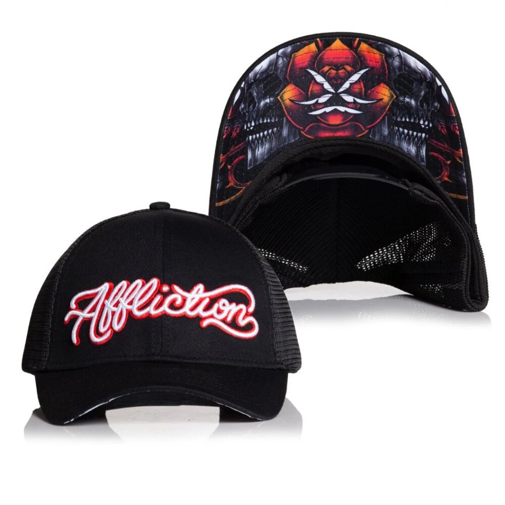 Affliction Tavern Scrap Snapback Trucker Hat Skater Y2K Indie Sleaze Biker